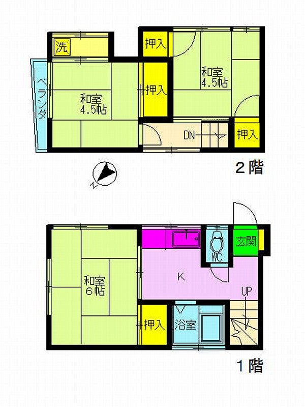 上4増田貸家_現況間取図